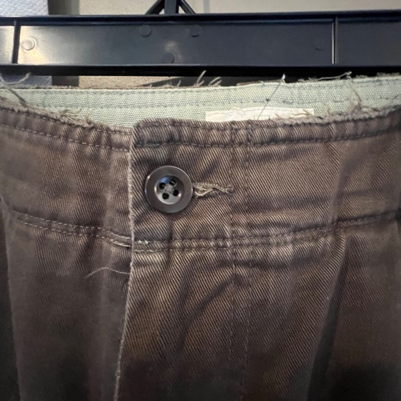 Gap Khakis Distressed Chocolate Brown Loose Boot Fit, Cotton, Size 36x32 - Picture 3 of 15